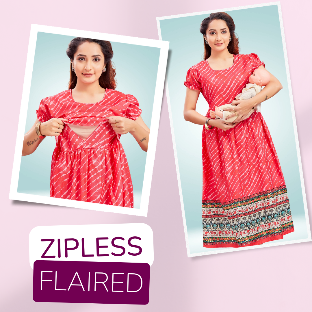 Zipless Maternity Flared Kurta