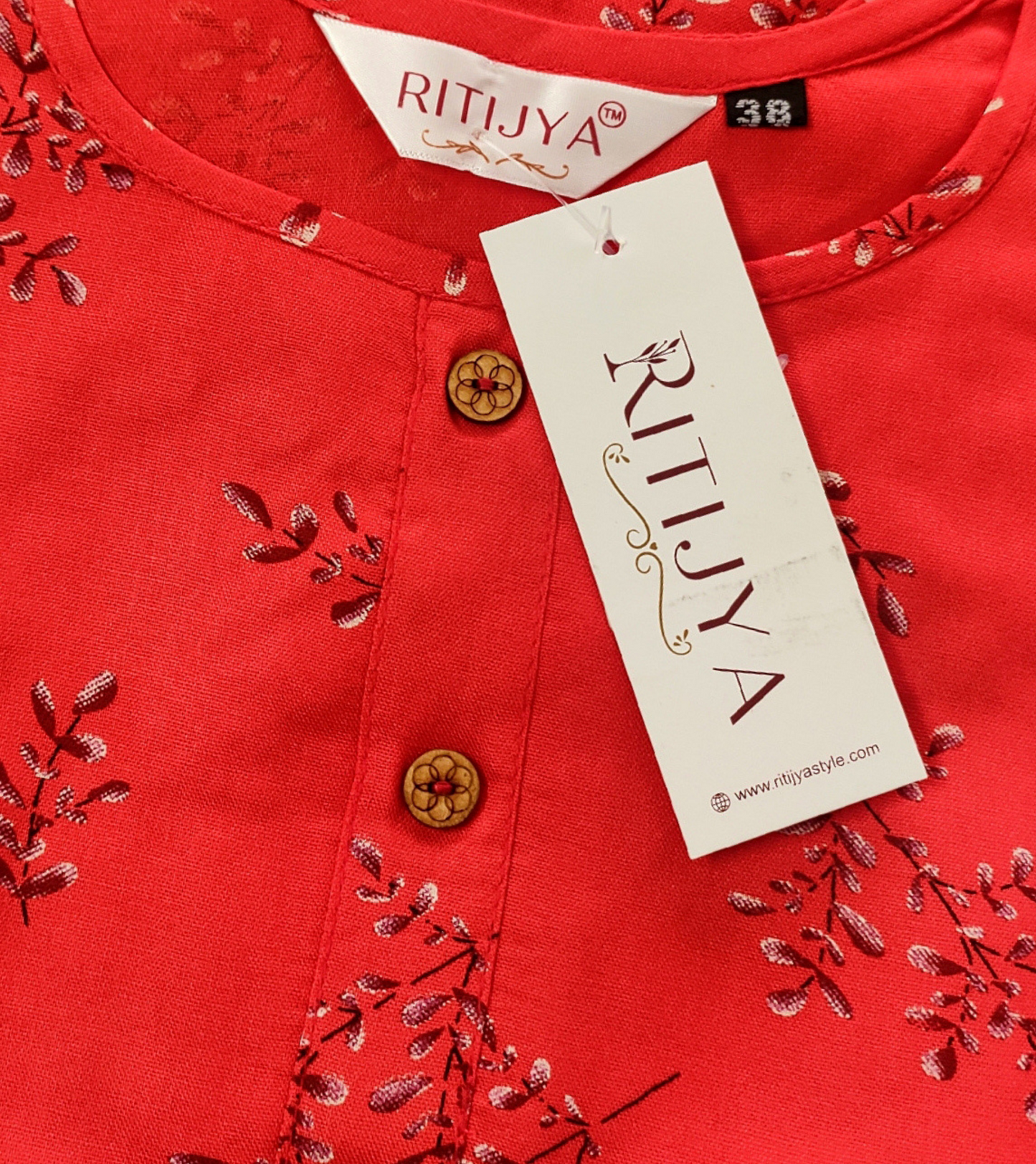 Elegant Pink Rayon Printed Straight Feeding Kurta