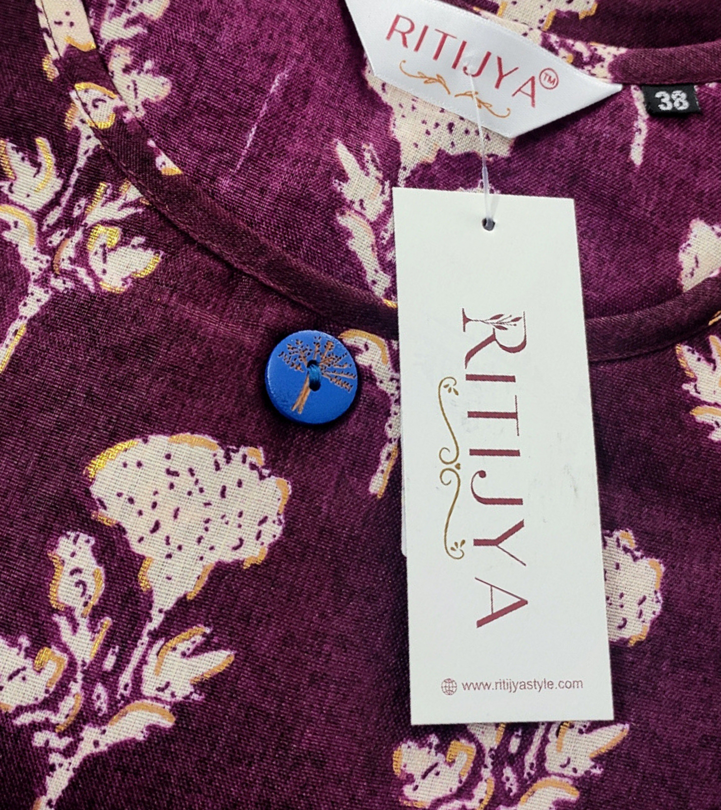 Impressive Wine Cotton Blend Printed Layered Anarkali Feeding Kurta