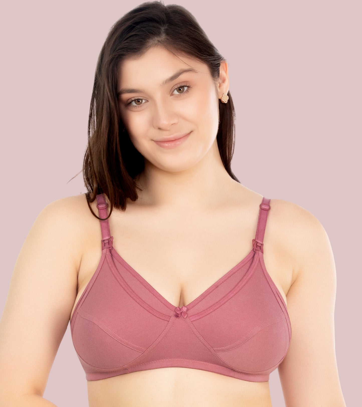 RITIJYA Women's Cotton Multicolor Full Cup Non Padded Feeding Bra/Nursing Bra/Maternity Bra Combo - Pack of 3