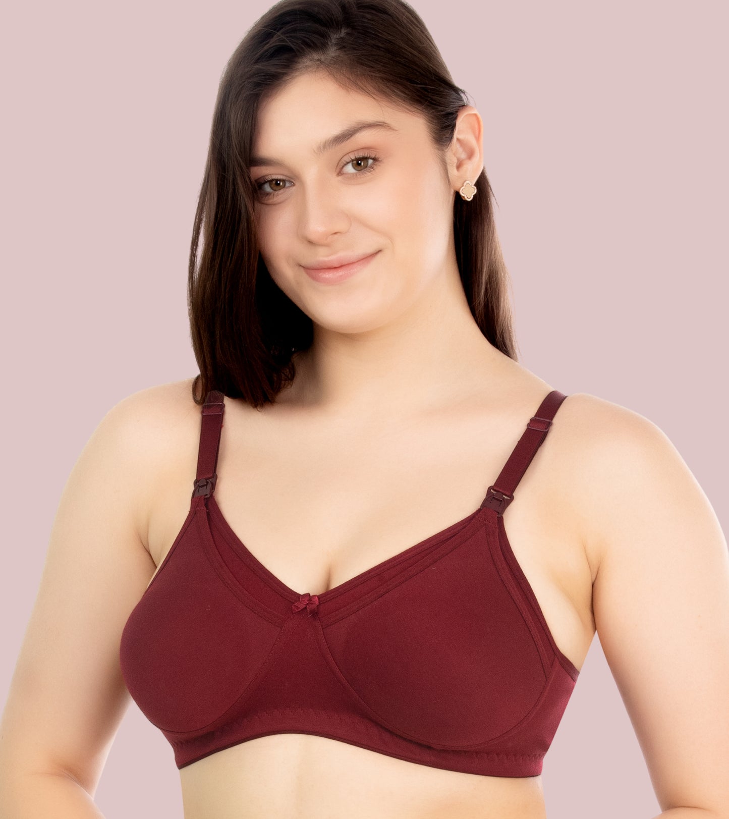 RITIJYA Women's Cotton Multicolor Full Cup Soft Padded Feeding Bra/Nursing Bra/Maternity Bra Combo - Pack of 3